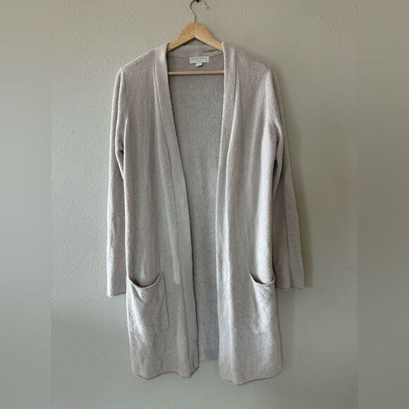 Barefoot Dreams CozyChic Lite Essential Long Cardigan Super Soft Fleece Robe S - Picture 1 of 6